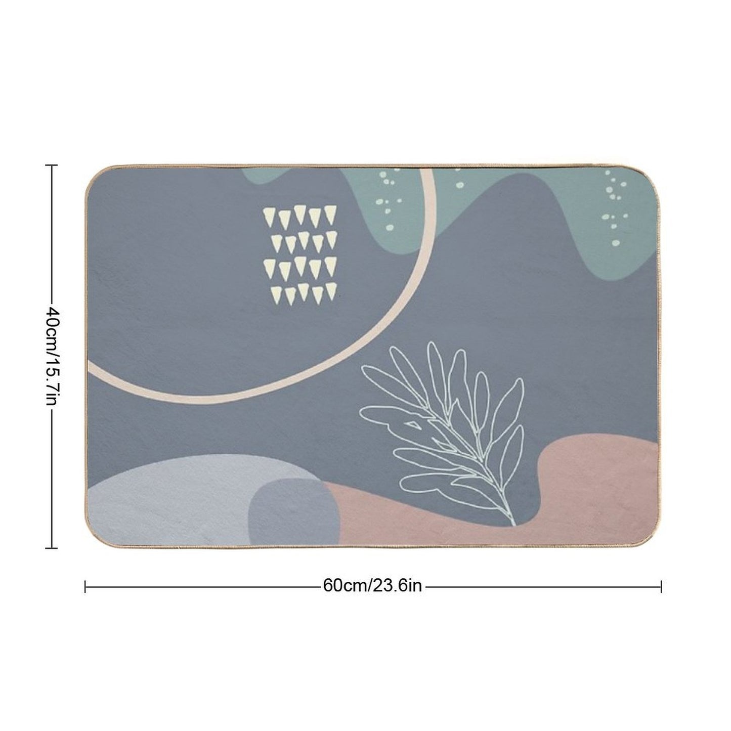 Luonto, Abstract Organic Shapes Art in Earth Tone Color  Absorbent Bath Mat