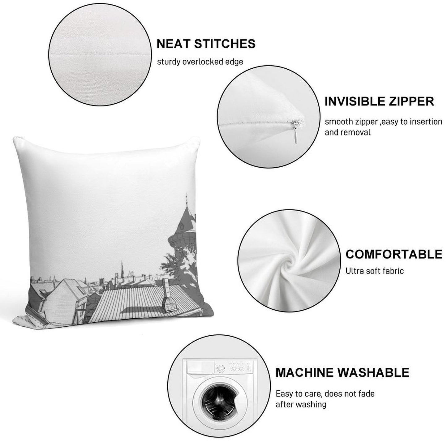 Hometown#1 Soft Style Accent Throw Pillow