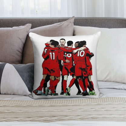 Liverpool FC Team Celebration Soft Easy Maintenance Throw Pillow