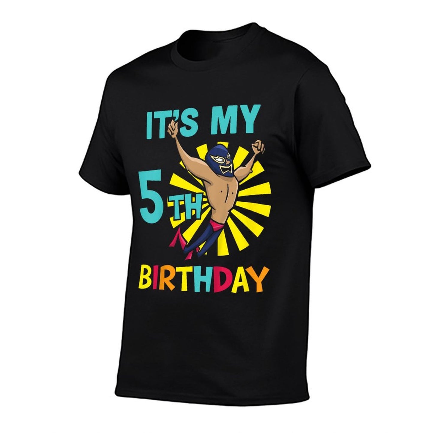 Kids Kids It's My 5th Birthday Wrestling Theme for 5-Year-Old Boy  Relaxed-fit T-Shirt