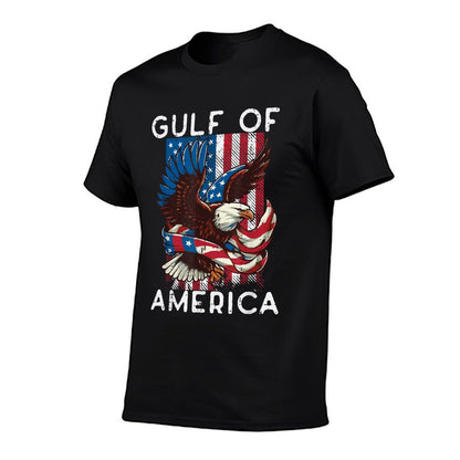 Gulf Of USA America US Flag Men Women Kids Summer-ready Fabric T-Shirt