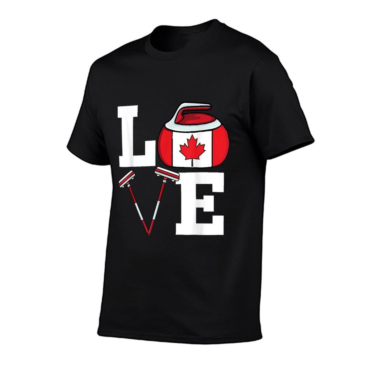 Canada Curling Broom Winter Ice Sports Canadian Curling  Graphic-printed T-Shirt