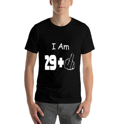 I Am 29 Plus One Middle Finger Funny 30th Birthday  Trendy Pattern T-Shirt