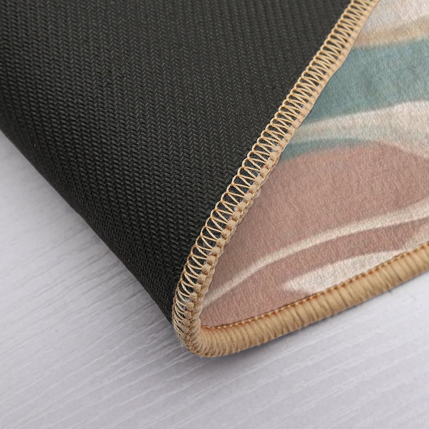 Minty Waves Abstract  Anti-Trip Bath Mat