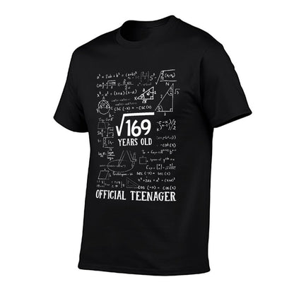 Square Root of 169 Years Old 13th Birthday Thirteen Year Old  Slim-fit Cut T-Shirt