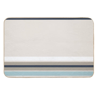Line Art Neutral Light Blue  Multi-Purpose Bath Mat