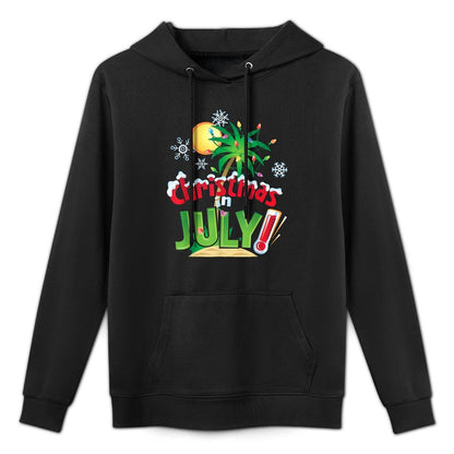 Funny Christmas in July Summer Beach Vacation Xmas Men Women Kids Shape Retention Hoodie