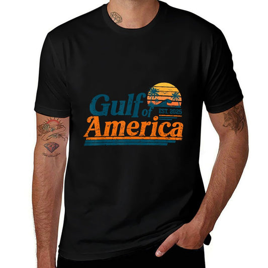 Retro Vintage Gulf Of US America 2025 American Gifts High-quality Stitching T-Shirt