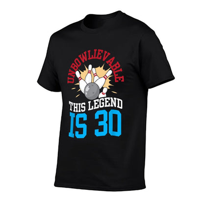 Unbowlievable This Legend Is 30 Bowling 30th Birthday  Oversized Silhouette T-Shirt
