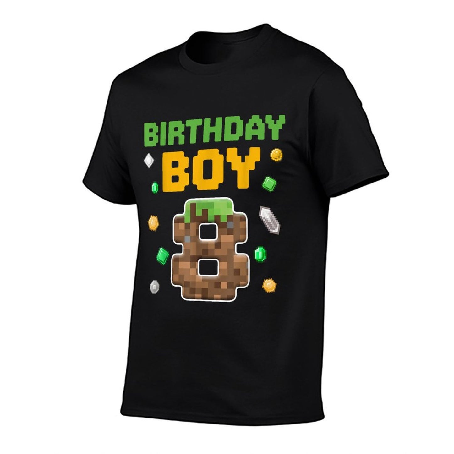 Birthday Boy 8th Birthday 8 Year Old Birthday Boy  Trendy Pattern T-Shirt