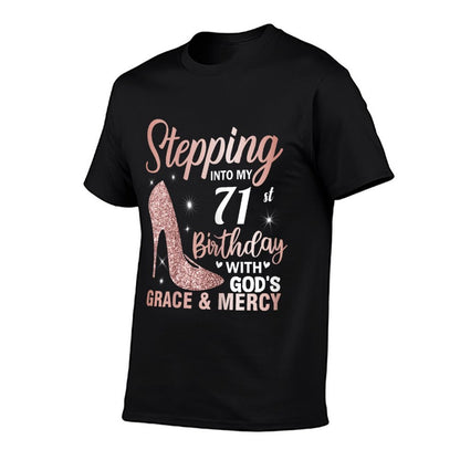 Stepping Into My 71st Birthday Women 71 Year Old Bday  Classic T-Shirt