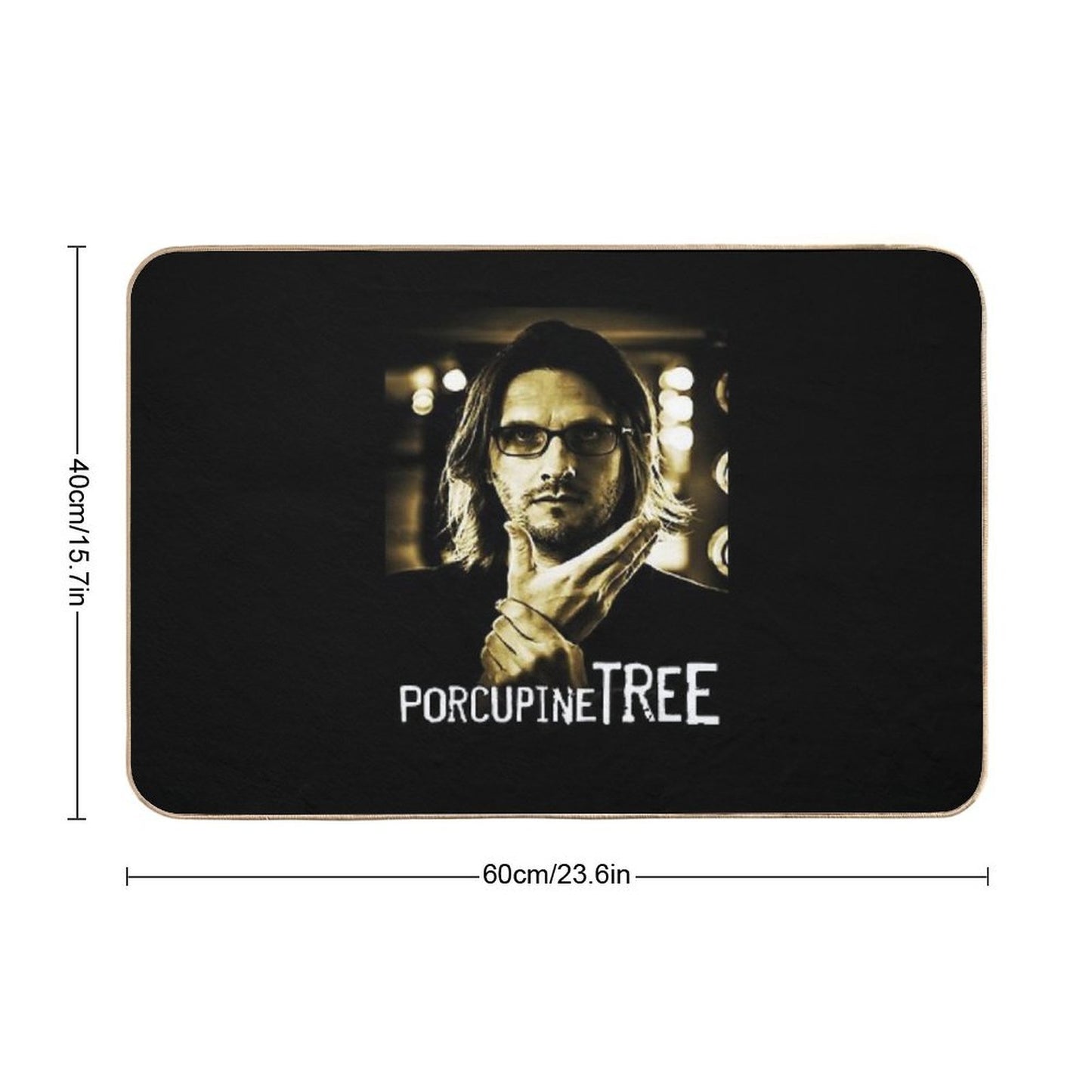 Retro Vintage Porcupine Tree Retro Wave  Dirt-Trapping Bath Mat