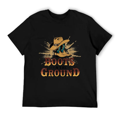 Boots On The Ground Western Cowboy Rodeo Country Eco-friendly Material T-Shirt