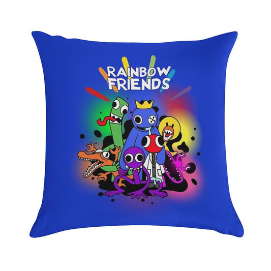 Rainbow Friends Hug It Out Colors Soft Bedroom Essential Throw Pillow