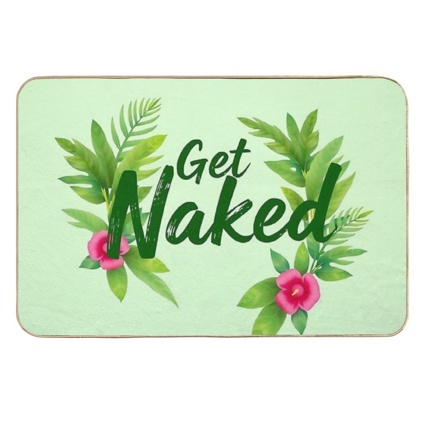 Get Naked, Tropical Jungle, Fun Bathroom  Long-Lasting Bath Mat