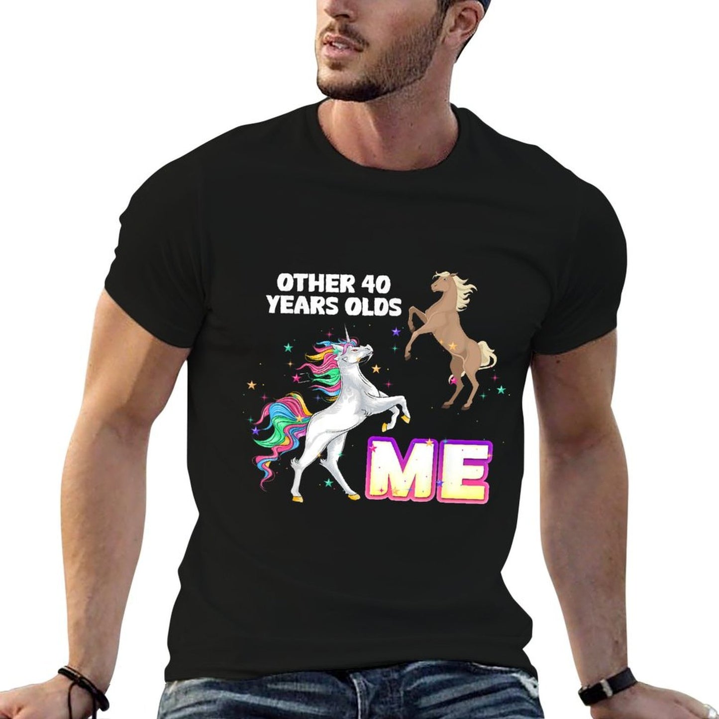 Unicorn Personalized Other 40 Years Old Birthday To Me 40th  Eco-friendly Material T-Shirt