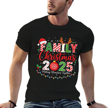 Family Christmas 2025 Pajamas Outfit Matching Xmas  Versatile T-Shirt