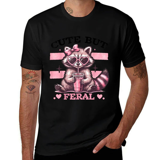 Raccoon Cute But Feral Toddler Funny Animal Gifts Vintage Moisture-wicking T-Shirt