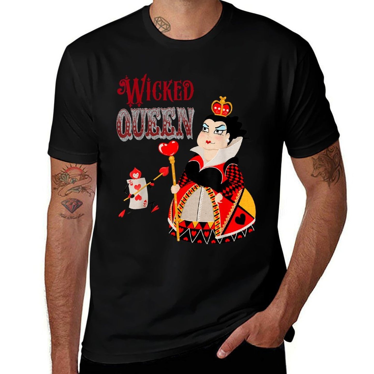 Alice In Wonderland Wicked Queen Of Hearts  Graphic-printed T-Shirt