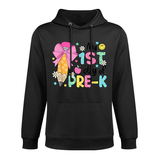 My 1st Day of Pre-K PreK Pre K 2025 Back to School Girls Kangaroo Pocket Hoodie