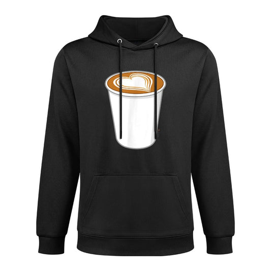 Coffee Love Heart Coffee Cup Art for Caffeine Lovers Shape Retention Hoodie