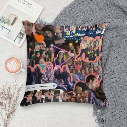Pitch Perfect Collage Soft Bedroom Essential Throw Pillow