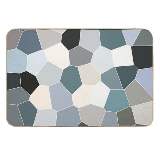 Seashell Colors Coastal Vibes Abstract Seashells And Beach Pebbles Mosaic 3 of 4 Durable Bath Mat