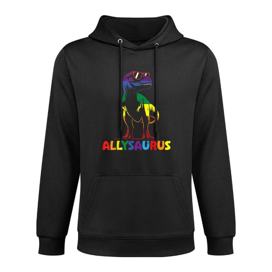 Gay Pride Month Allysaurus Dino Trex LGBTQ Ally Boys Kids Versatile Streetwear Hoodie