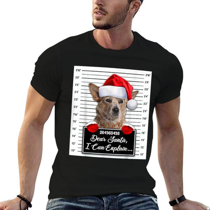 Dear Santa I Can Explain Funny Christmas RED Heeler Xmas  Breathable T-Shirt