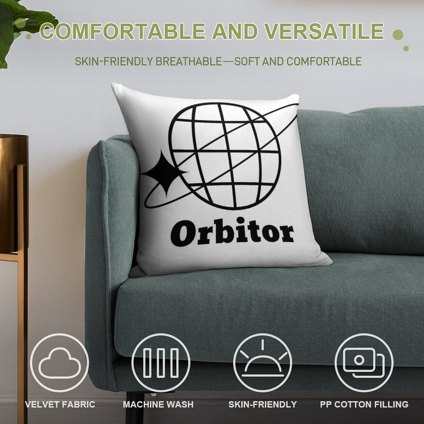 The Orbitor Soft Skin-Friendly Throw Pillow