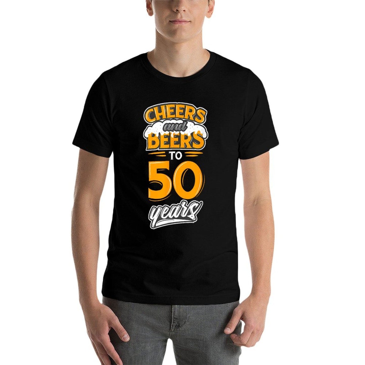 Cheers And Beers To 50 Years 50th Birthday Tshirt  Cotton T-Shirt