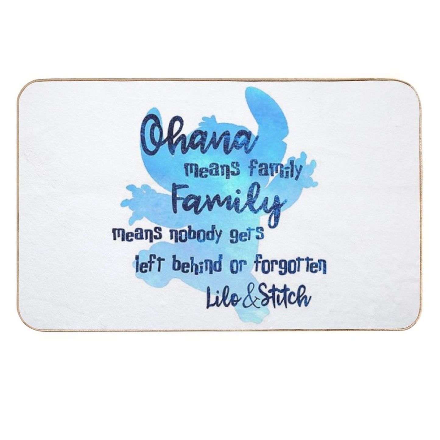Ohana Means Family  Fade-Resistant Bath Mat
