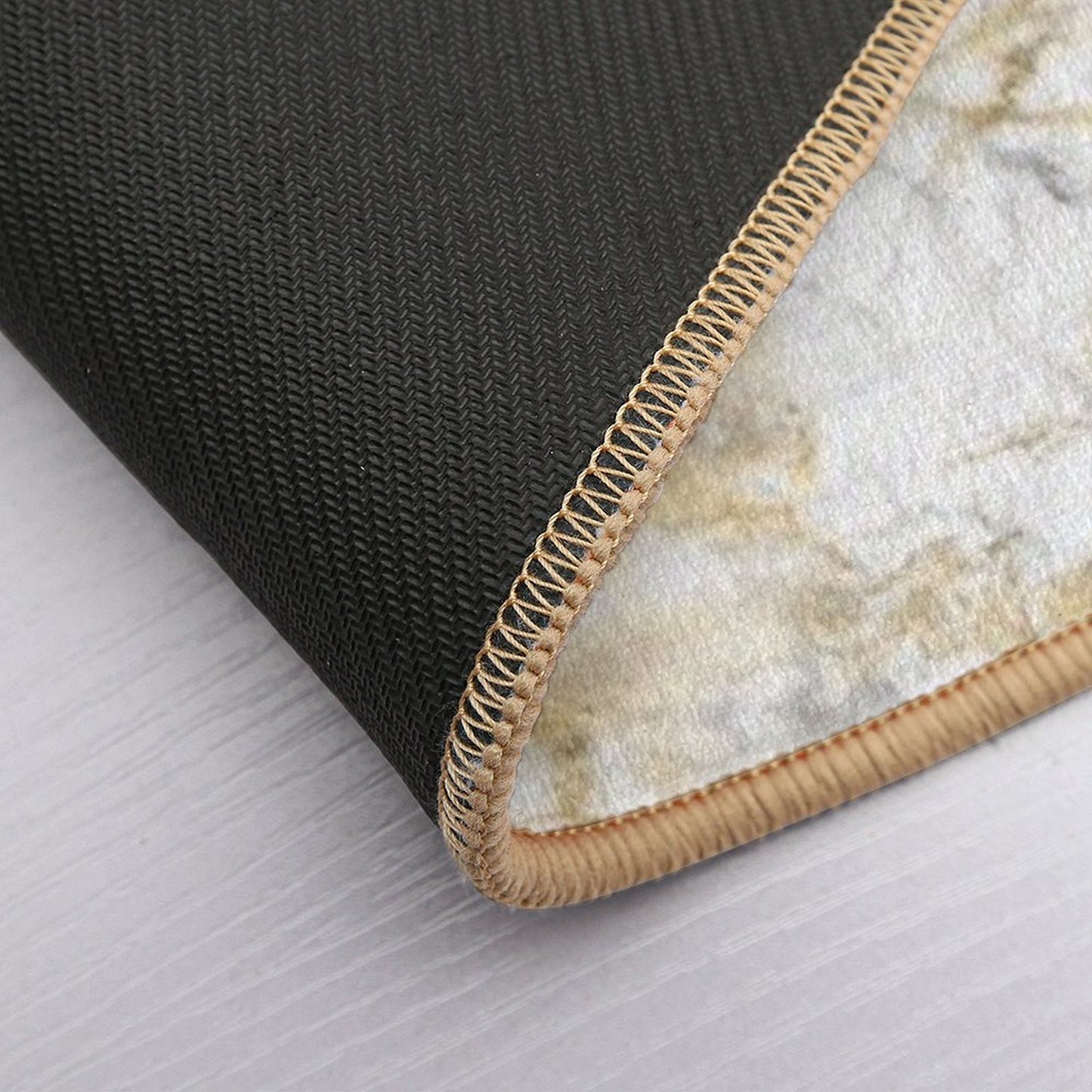 White And Gold Marble  Absorbent Bath Mat