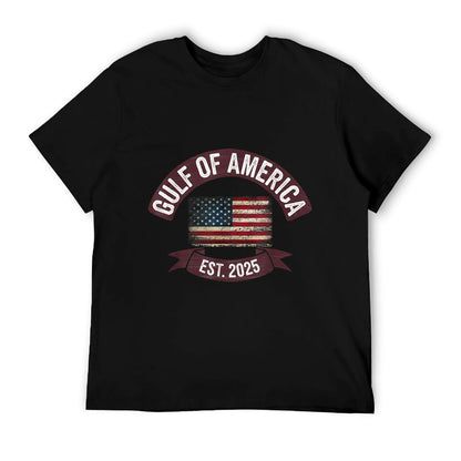 Retro Gulf Of USA America Est 2025 USA American Flag Lightweight T-Shirt