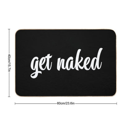 Get Naked Black  Slip-Resistant Bath Mat