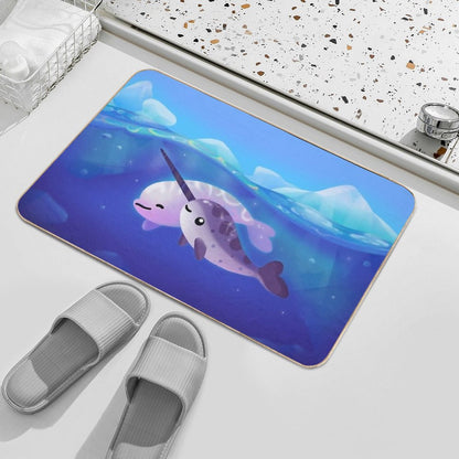 Beluga And Narwhal  Versatile Bath Mat