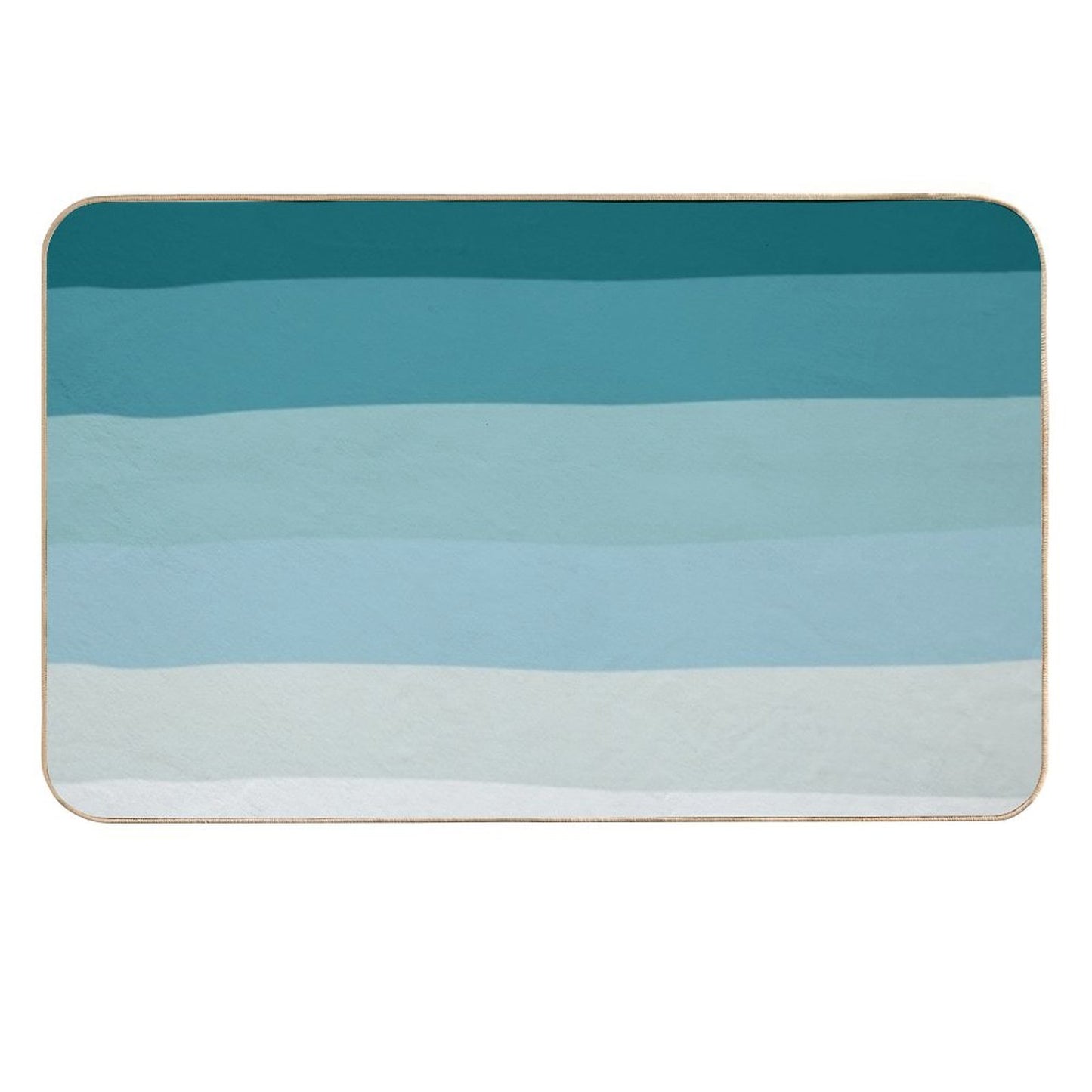 Minimalist Ocean Color Stripes  Absorbent Bath Mat