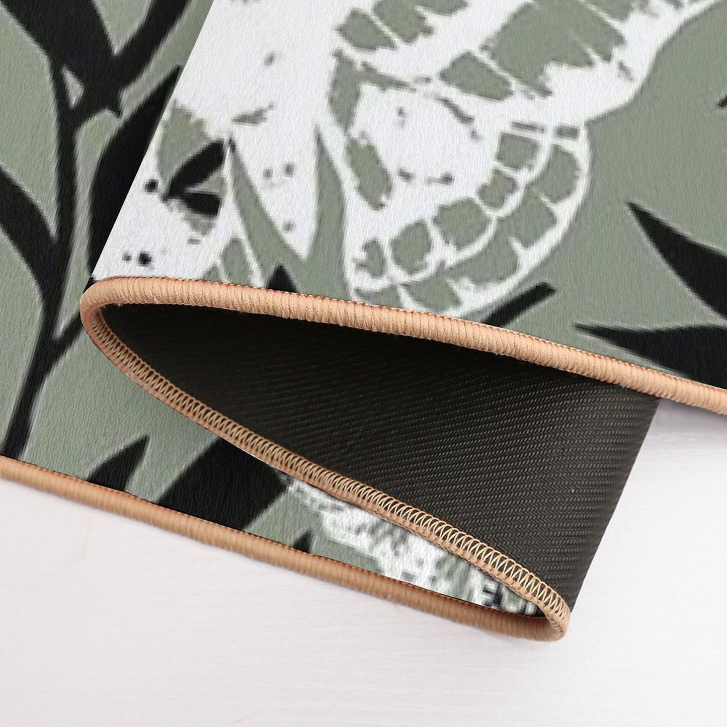 Moths And Flowers Graphic Pattern  Odorless Bath Mat