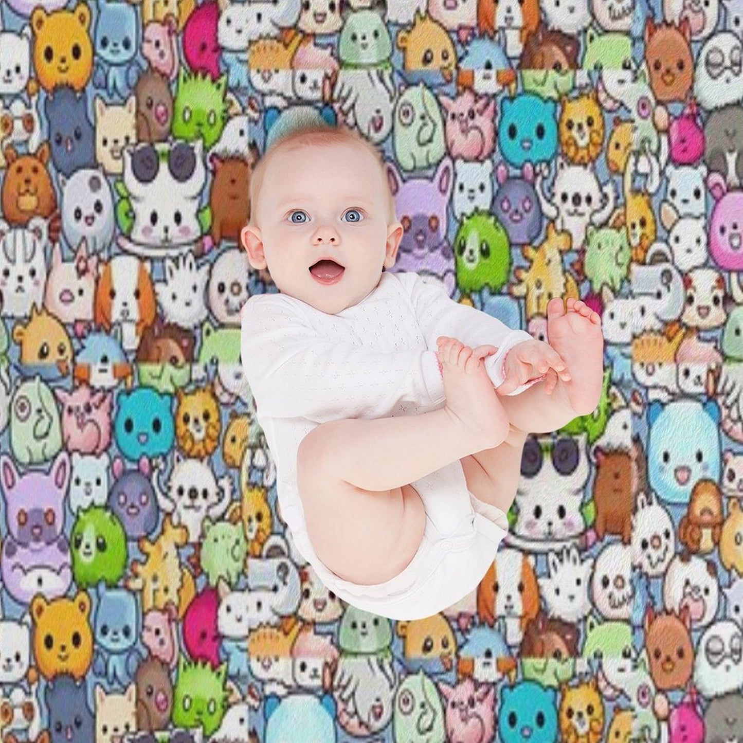 Lovely Kawaii Monsters Plush Throw Blanket