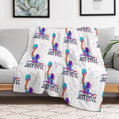 Water Polo Color Art Gift-ready Throw Blanket