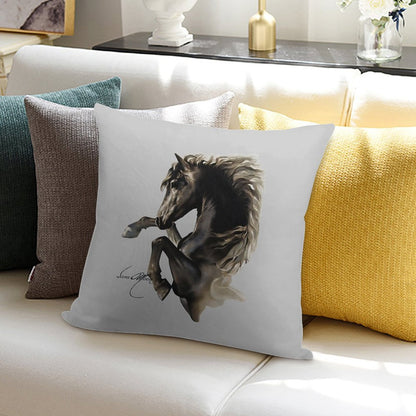 Black Fury (Cut-Out) Soft Skin-Friendly Throw Pillow