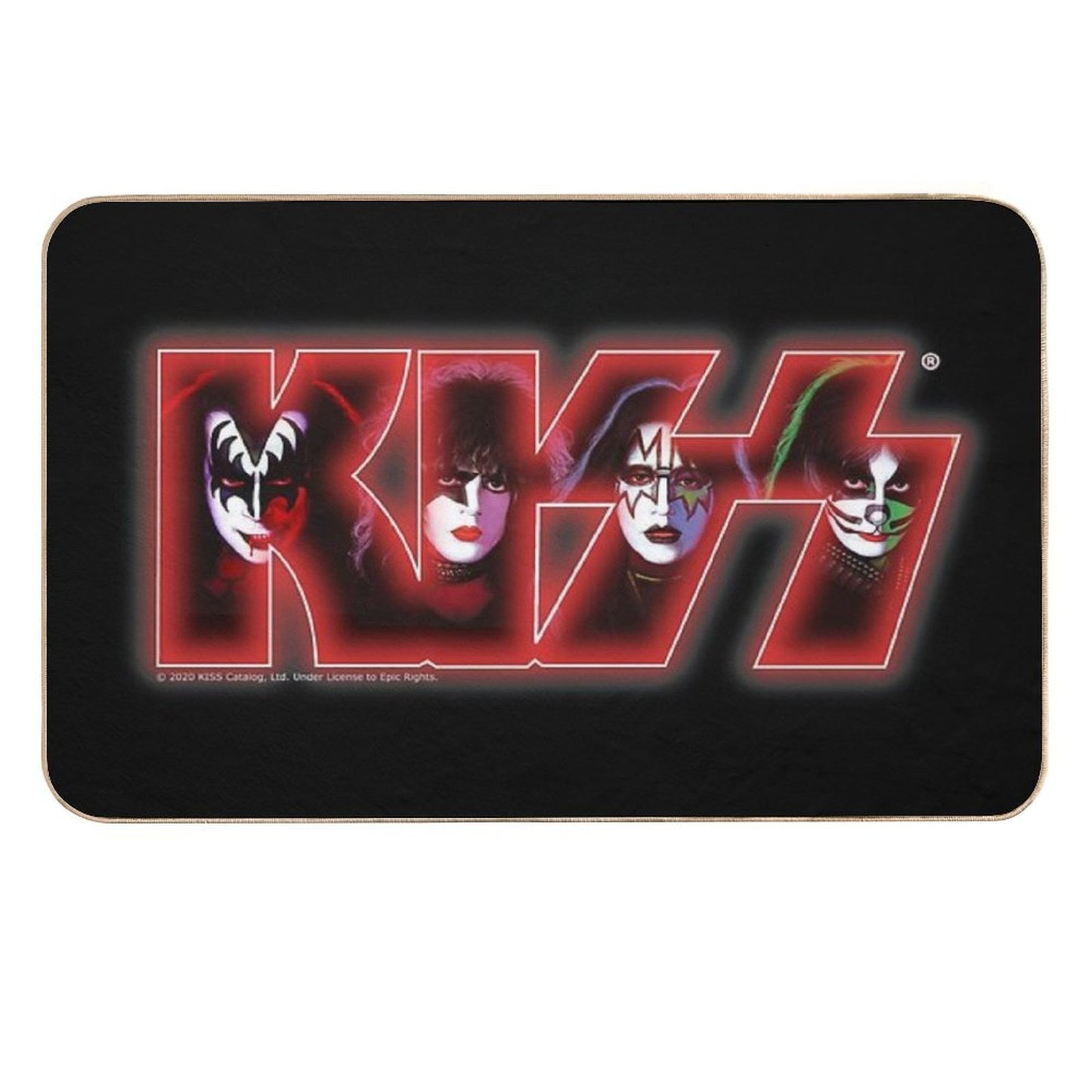 Kiss Band Logo Design  Pet-Safe Bath Mat