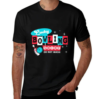 Funny Bowling Design Do Not Wash This Is My Lucky Bowling  Polyester Blend T-Shirt