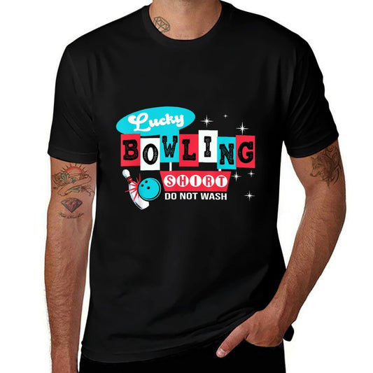 Funny Bowling Design Do Not Wash This Is My Lucky Bowling  Polyester Blend T-Shirt