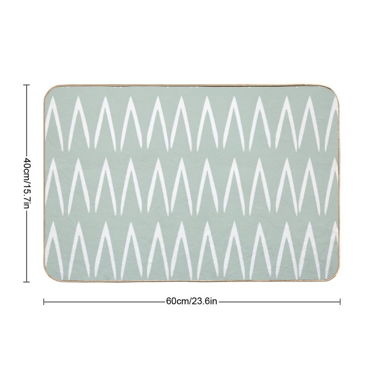 Boho Tribal Abstract Pattern, Sage Green  Toxin-Free Bath Mat
