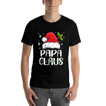 Papa Claus Santa Funny Christmas Pajama Matching Family  Lightweight T-Shirt