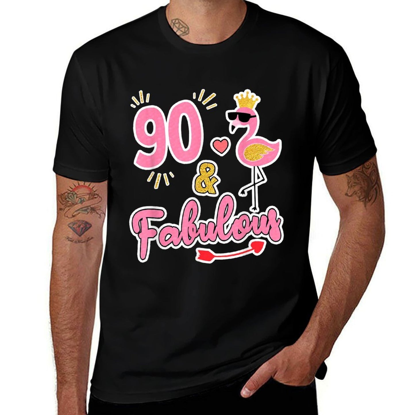 90 And Fabulous - 90 Years Old Gift - 90th Birthday  Versatile T-Shirt