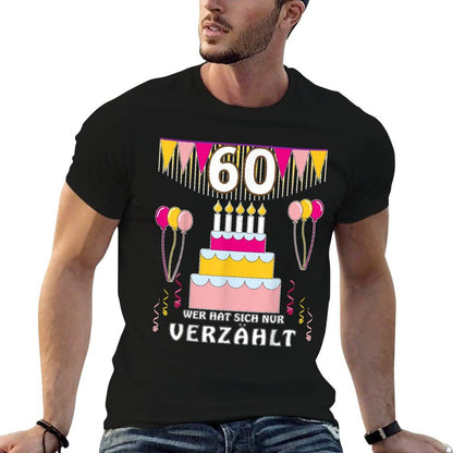 60th Birthday Cake 60th Birthday  Slim-fit Cut T-Shirt