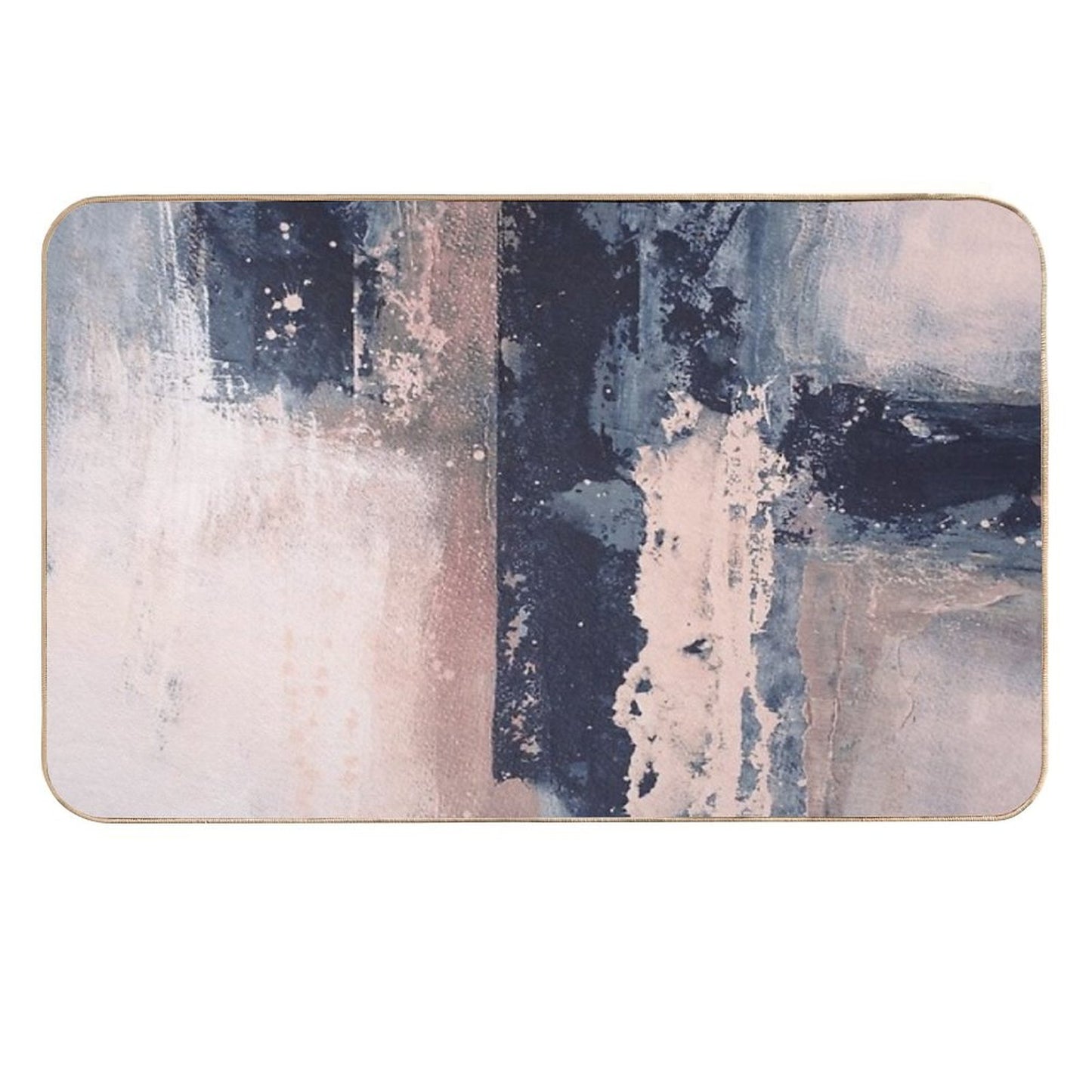 Horizontal Pink Navy  Multi-Purpose Bath Mat