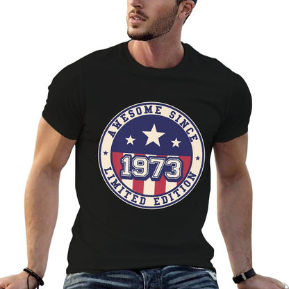 50 Years Old Awesome Since 1973 50th Birthday Premium  Fade-proof Color T-Shirt